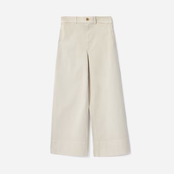 Everlane the Lightweight Wide Leg Crop Chino Pant - Picture 4 of 6